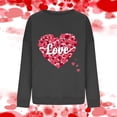 thumbnail image 3 of Guluxicc Sweatshirts for Women Valentine's Day Letter Graphic Print Pullover Tops Casual Crewneck Long Sleeve Shirts, Black, S, 3 of 4
