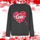 thumbnail image 3 of Gibobby Sudadera sin capucha y ocio Sudadera del día de San Valentín Camisas de corazón de amor para mujer de San Valentín Tops de manga larga (3)(Gris, S), 3 of 5