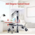 thumbnail image 5 of Gymax White Adjustable Hydraulic Rolling Swivel Stool Salon Massage Spa, 5 of 10