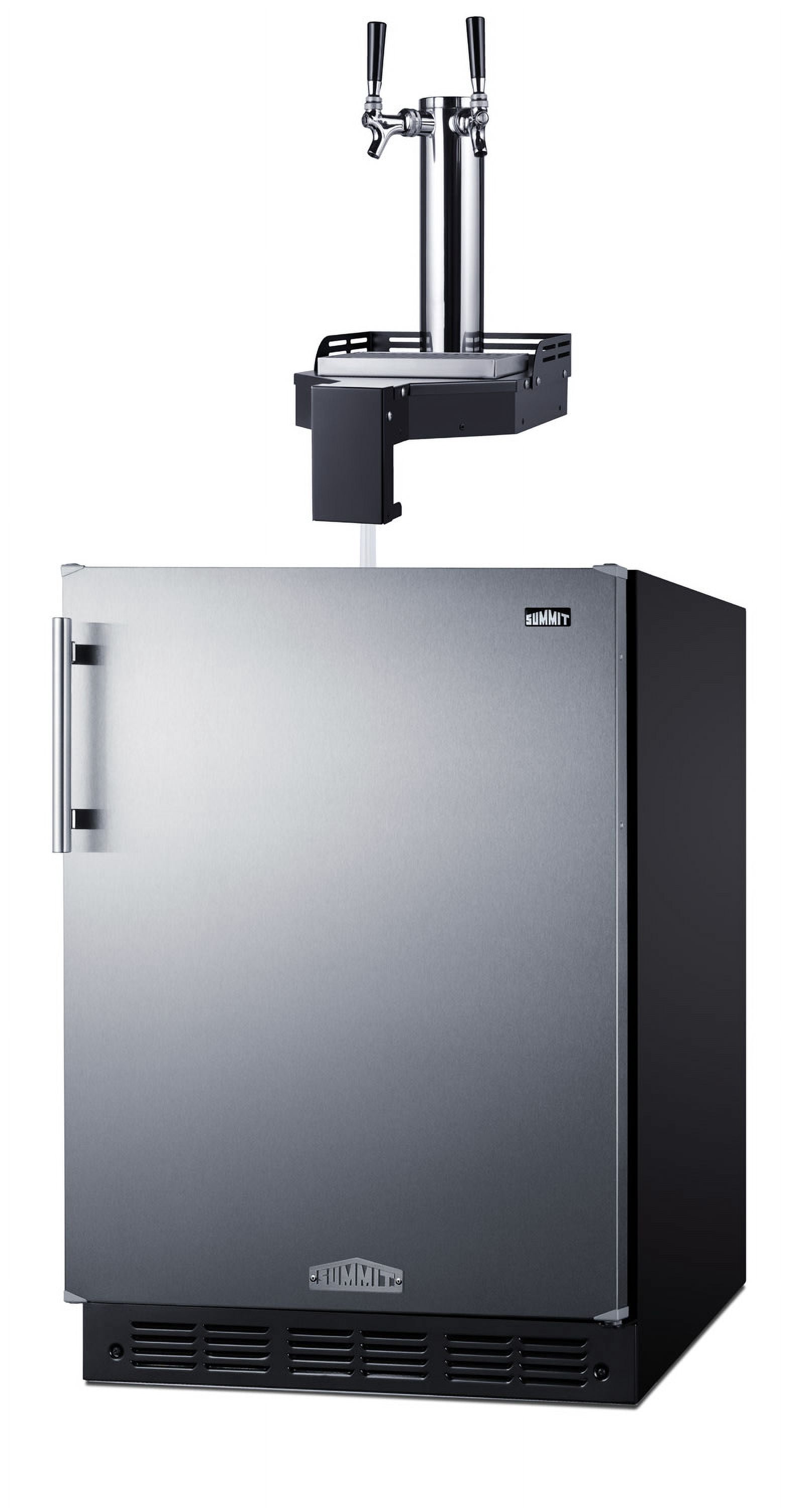 Summit Sbcfltwada 24" Wide 5.8 Cu. Ft. Built-In Double Tap Kegerator - Stainless Steel