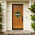 thumbnail image 6 of Clearance!Musol Wreath Artificial Boxwood Wreath 11.81 Inch Welcome Wreath with Wooden Sign for Front Door Window Wall Wedding Decoration Suitable for All Seasons and Festivals, 6 of 9