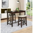 thumbnail image 5 of Riverbay Furniture Rubberwood Espresso Brown Pub Table Rectangular 27.25"W x 23.75"D x 36"H Unassembled, 5 of 6