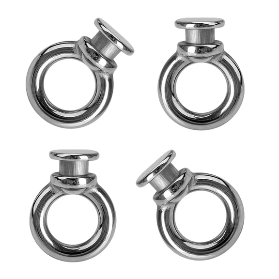 Boat Fender Bumper Hanging Holder Locks, Boat Bumper Clips Boat Fender Eye Stainless Steel Boat Fender Hangers Boat Fender Clips Bumper Clips, Silver - 4 Pcs