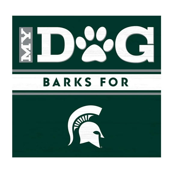 Imperial  Michigan State Spartans 10" x 10.5" My Dog Barks Wood Wall Art