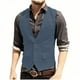 thumbnail image 1 of Camiseta sin mangas con cuello en V para hombre, color liso, sin mangas, cuello en V, informal, de moda, blusa para hombre, 1 of 7