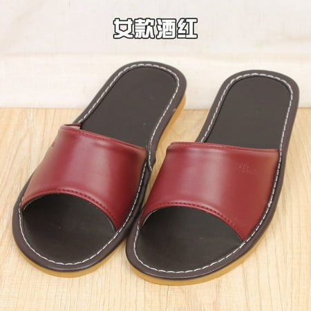 

slippers summer women‘ indoor couple non-slip pu slippers home men‘ sandals