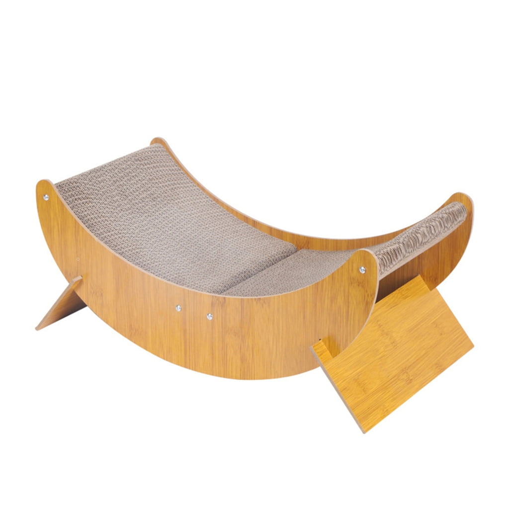 YIEMEEN Cat Scratcher Toy Cat Scratching Board Bed Cute Moon Shape for Indoor Cat Scratching Toy Protecting Furniture