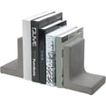thumbnail image 3 of MyGift Modern Bookends, Gray Concrete, 3 of 6