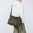 thumbnail image 5 of Canvas Messenger Bag Large Hobo Crossbody Bag with Multiple Pockets Canvas Shoulder Tote Bag for Women and Men, 5 of 7