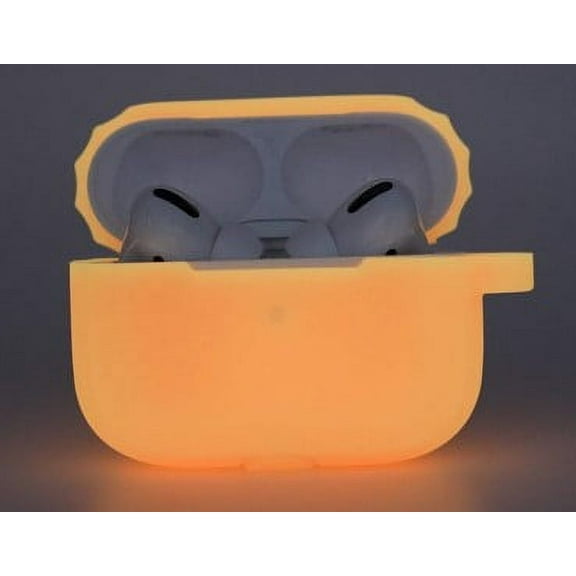 Airpods Pro 2nd Generation (2022) Silicone Shockproof Cover Case - Glow in the Dark Orange