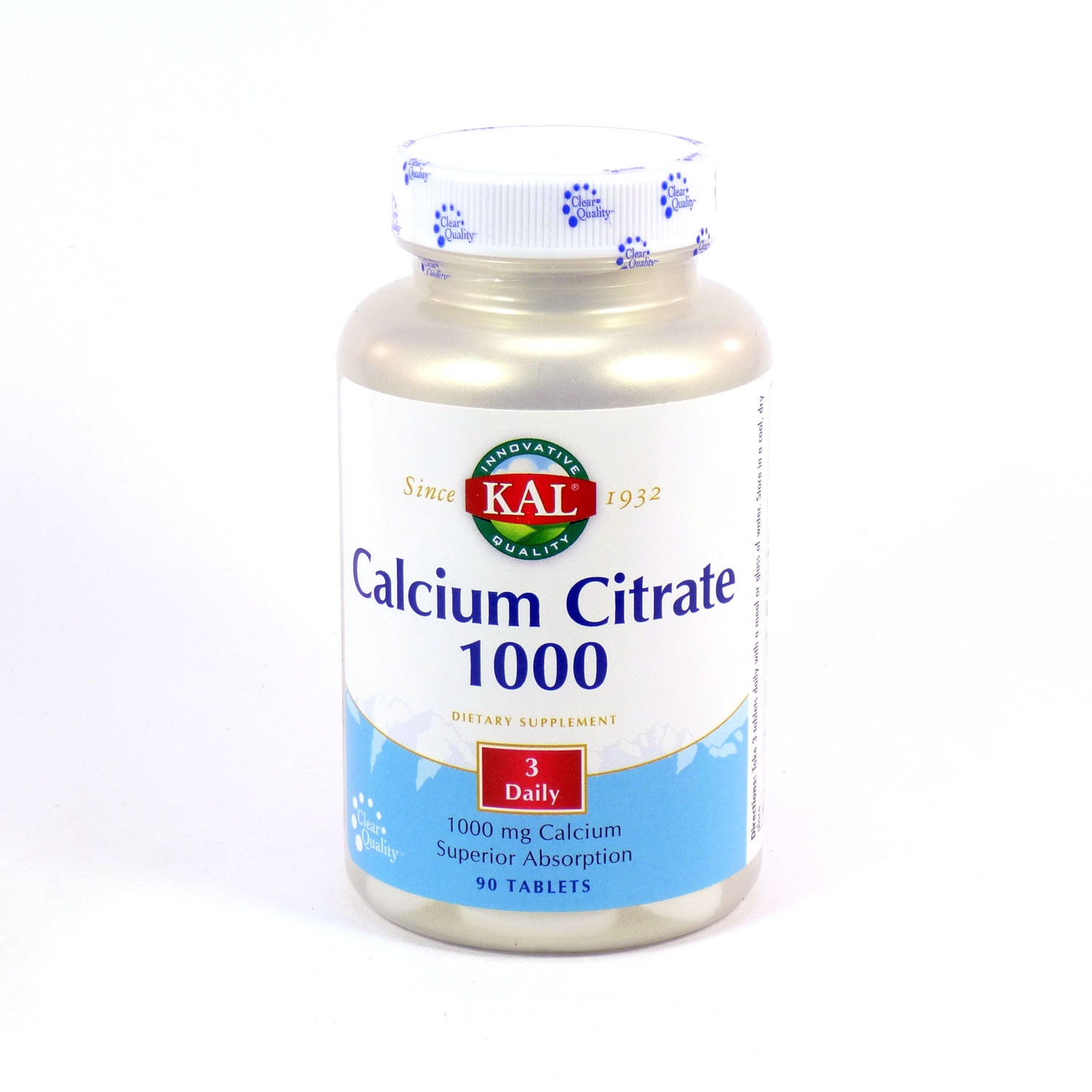 KAL Calcium Citrate 1000mg Teeth & Bone Health, Nervous, Muscular