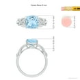 thumbnail image 4 of ANGARA Natural Criss Cross Shank Cushion 1.95 ct Aquamarine Engagement Ring in 14K White Gold for Women (Size-8mm) | March Birthstone, Anniversary, Jewelry Gift for Women | Natural Aquamarine Ring, 4 of 8