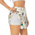 thumbnail image 3 of Lsque Funny Chicken Printed Women's Running Shorts with Liner Pockets,Elastic Quick Dry Workout Athletic Gym Yoga Shorts,Womens High Waist Shorts-Large, 3 of 9