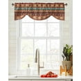 thumbnail image 3 of Bohemian Art Geometric Graphics Window Valance Curtain Kitchen Cafe Short Curtains Living Room Tie-Up Valance Curtain, 3 of 6