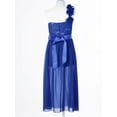 thumbnail image 4 of CHICTRY Girls Teens Flower Girl Romper Dress Formal Party Wedding Bridesmaid Maxi Dress One Shoulder Ball Gown Royal Blue 6, 4 of 7