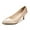 Gold, variant on LUXUR Women Pumps Slip On Pump Shoes Kitten Heel Dress Shoe Solid Color Mid Heels Wedding Apricot 10.5