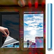 SUN GUARD Professional Reflective Window Film - One Way Daytime Privacy, 85% IR Blocking, No Glue Cling, DIY Kit with Squeegee