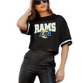 thumbnail image 4 of Women's Gameday Couture  Black Los Angeles Rams  Game Face Fashion Jersey, 4 of 5