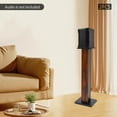 thumbnail image 3 of Peakora 2-Pack Speaker Stands, 34 Inches Modern Home Speaker Stands, Freestanding Audio Electronics Equipment Holder Support Space-Saving for Living Room/Bedroom/Music Room, Brown & Black, 3 of 15