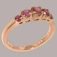 thumbnail image 2 of LBG British Made 9k Rose Gold Natural Pink Tourmaline Womens band Ring - 33 size options - Size 10.75, 2 of 7