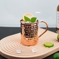 thumbnail image 5 of 2PCS Hammered Copper Moscow Mule Mugs – 400ml Stainless Steel Cocktail Cups Set for Parties, Bars, Gifts & Home Drinkware, 5 of 6