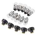 thumbnail image 1 of Unique Bargains 3.8V Bulb Holder Screw Base E10 Lamp Socket Black 1 Set, 1 of 6