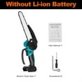 thumbnail image 2 of Brushless 8 Inch Chainsaw Electric Mini Chain Saw Rechargeable Wood Cutter Pruning Garden DIY Power Tools For 18V Battery, 2 of 6