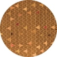 thumbnail image 1 of Ahgly Company Indoor Round Abstract Orange Modern Area Rugs, 7' Round, 1 of 4