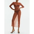 thumbnail image 2 of SUNSIOM Robe de Bikini en Maille Transparente pour Femmes, Manches Longues, avec Décoration de Perles, Maillot de Bain, 2 of 9
