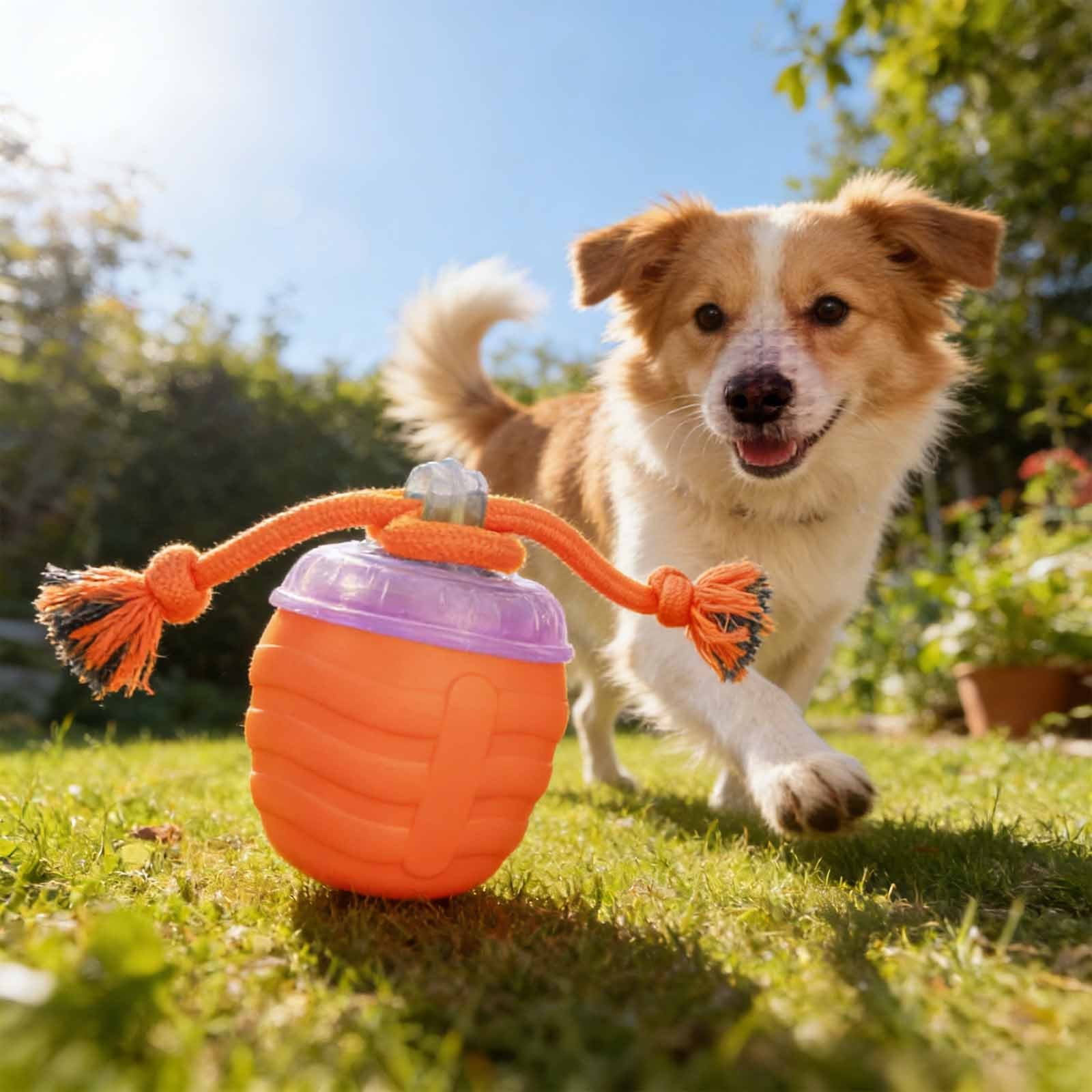 Interactive Dog Toys, 2026 Upgraded Motion Activated Squeaky Cat Balls, 360° Smart Automatic Rolling Moving for Bored Pet Cats Dogs, Interactive Dog Balls (Orange)
