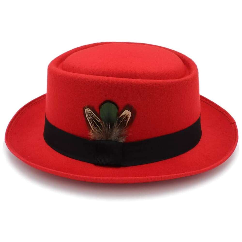Trilby Stingy Brim Feather Cap Felt 