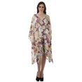 thumbnail image 2 of Moomaya Womens Georgette Short Beach Kaftan Beachwear Bikini Coverup Midi Dress, 2 of 6