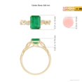 thumbnail image 4 of Angara Natural 1.5 Ct. Emerald with Diamond Classic Ring in 14K Yellow Gold for Women (Ring Size: 3), 4 of 9