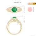 thumbnail image 5 of ANGARA Natural Aeon Solitaire 1.2 ct Emerald Filigree Engagement Ring in 14K Yellow Gold for Women (Size-7mm) | May Birthstone, Anniversary, Jewelry Gift for Women | Natural Emerald Ring, 5 of 10