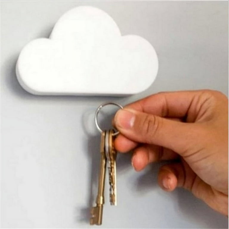 Creative White Cloud Shape Magnetic Key Holder with 3M Sticker
