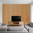 thumbnail image 4 of Cadancy Wall Panels for Interior Wall Decor, Self-Adhesive 3D Slat Wood Design Wallpaper, Modern Living Room Bedroom Background Decoration Wall Covering, Easy Install Home Upgrade, 4 of 6