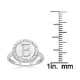 thumbnail image 2 of SuperJeweler E Initial Diamond Ring In Sterling Silver For Women, 2 of 3
