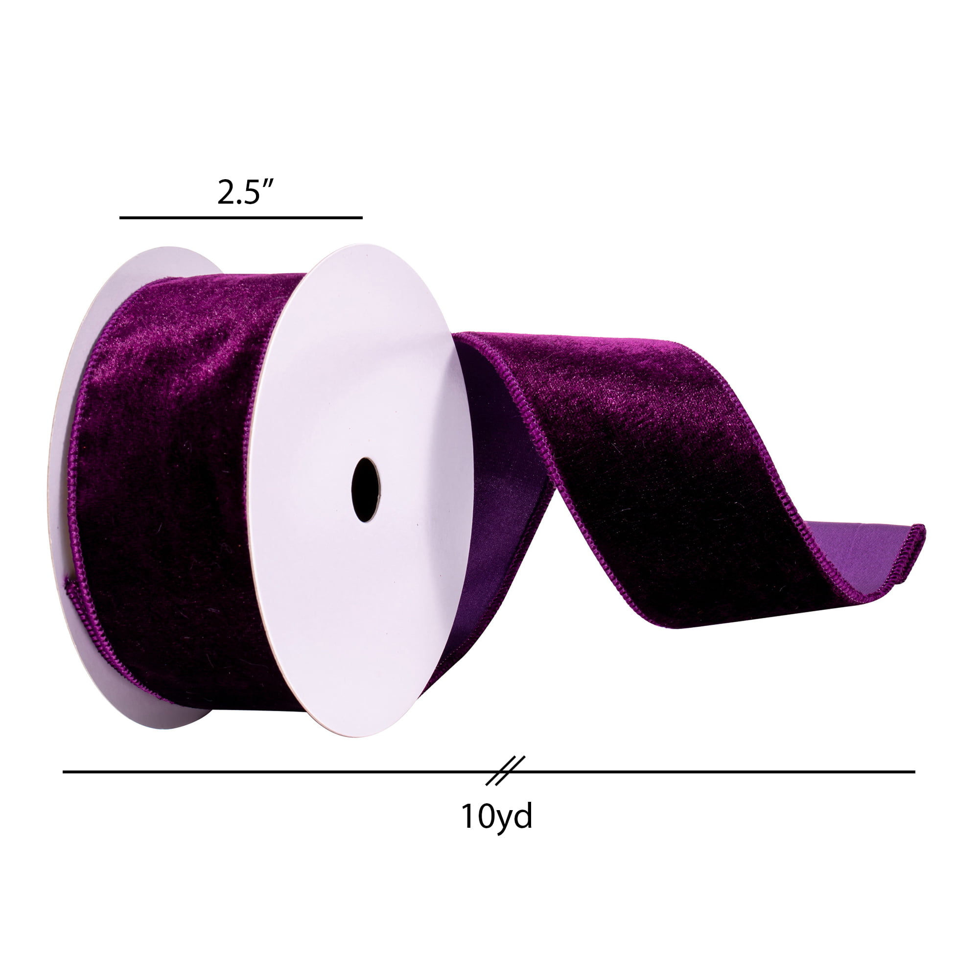 1/2/ 13mm wide 6-25yds Light Purple Velvet Ribbon W45