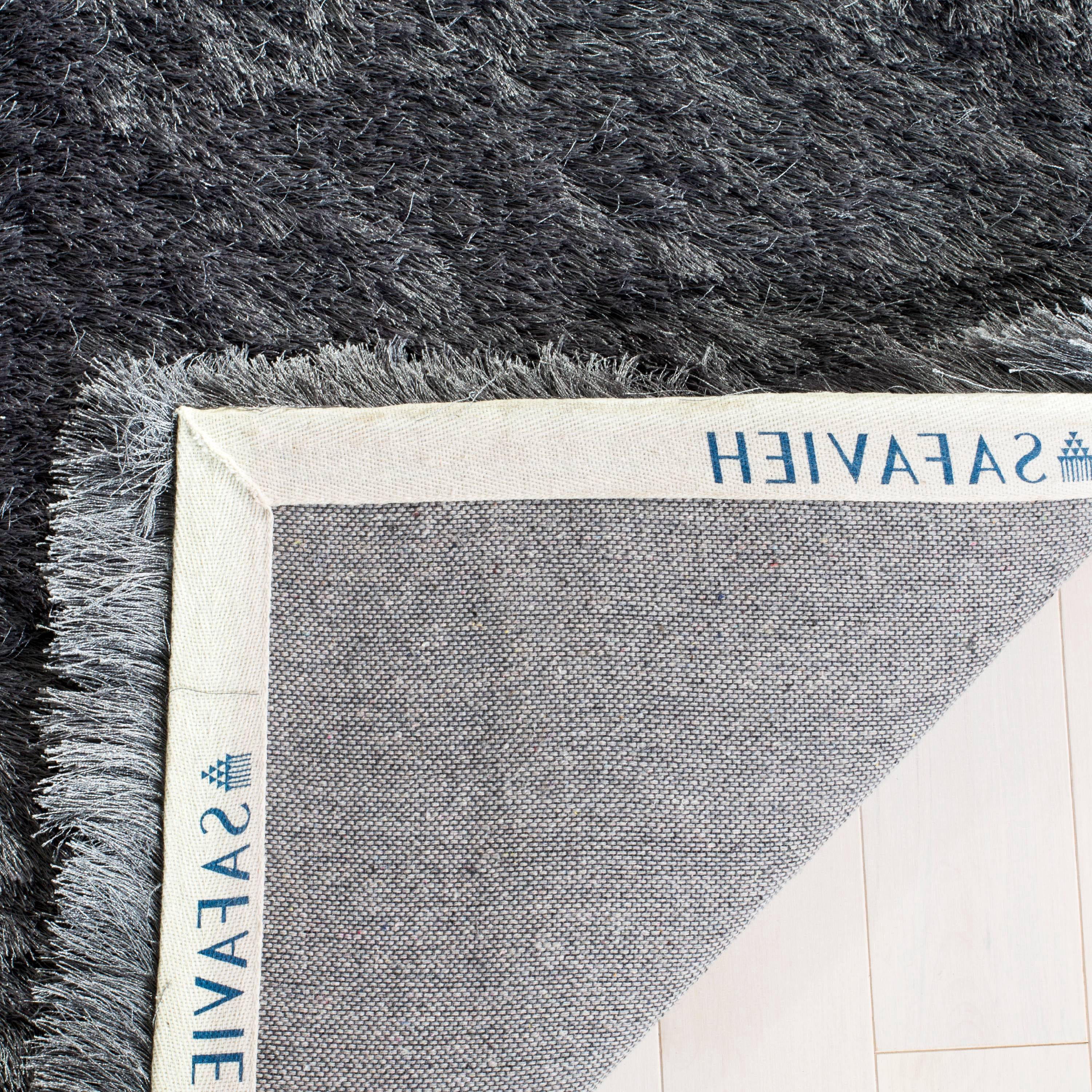 SAFAVIEH Paris Darwin Plush Polyester Shag Runner Rug, Slate, 2'3" x 8'