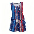 thumbnail image 4 of BOOMNY 4Th Of July Womens 2 Peice Sets Patriotic Usa Star Striped Graphic Sleeveless Tops Shorts Outfits for Women Independence Day Matching Sets, 4 of 4