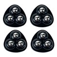 thumbnail image 2 of 4 poleas giratorias adhesivas sin ruido para contenedores, caja de almacenamiento, muebles (negro A) Likrtyny Libre de BPA, 2 of 9