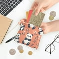 thumbnail image 5 of Leather Coin Wallet 4.33x3.74 Inch Portable Coin Wallet Coin Wallet Paper Wallet Card Wallet Storage Wallet Stylish and Sophisticated Cute Little Panda Seamless, 5 of 7