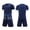 Dark Blue, variant on Boys Youth Football Training Short Sleeve Sport Shirt And Shorts Athletic Team For Kids Children Baby Boy Summer Clothes