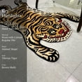 thumbnail image 5 of Hand-Tufted Tibetan Tiger Wool with Cotton Backing Rug, 2x3 ft Unique Ellington Area Rug, Aesthetic Tiger Design Carpet for Home Décor, 5 of 5