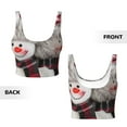 thumbnail image 5 of Picia Christmas Snowman With Hat Sports Bra for Women,Padded Strappy Sports Bras Medium Support Yoga Bra with Removable Cups,Running Yoga Bra-, 5 of 9