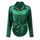 thumbnail image 4 of Yynuda Camisa ligera de satén brillante para mujer, 4 of 5