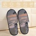 thumbnail image 2 of Fotbe Black Dragon Cliff Dawn Pantuflas Peludas para Mujer con Estampado, Zapatillas de Peluche, Zapatos de Invierno para Casa, Uso Interior y Exterior-Medium, 2 of 8