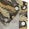 thumbnail image 4 of Ambesonne Nature Grommet Curtain, Tropical Leaves Sketch Art, 50"x60", Charcoal Grey Mustard, 4 of 5