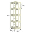 thumbnail image 5 of Tcbosik 4 Tier Rotating Bookshelf with Wheels, Metal Spinning Bookcase, Revolving Storage Tower, Display Rack Organizer for Bedroom, Living Room, Yellow, 5 of 9
