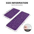 2PCS Kitchen Mats for FloorPurple Glitter Lightning Print Non slip